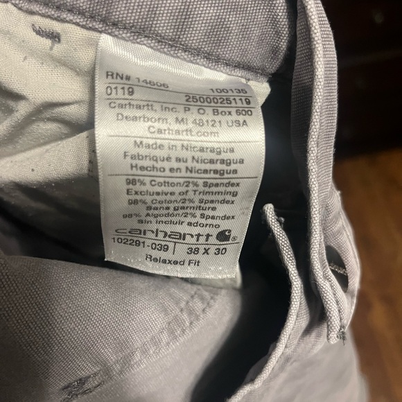 2 pair Carhartt pants 38x30 - Picture 2 of 5